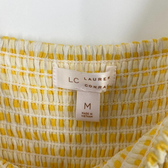 Lauren Conrad Summer Tie Strap Lined Dress Yellow Medium - Picture 2 of 4